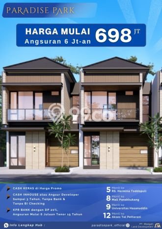 For Sale Hunian Rumah Nyaman 3 KT di Batua, Makassar For Sale Hunian Rumah Nyaman 3 KT di Batua, Makassar