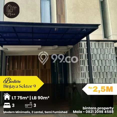 Jual Rumah Modern 3 KT di Bintaro, Tangerang Selatan Jual Rumah Modern 3 KT di Bintaro, Tangerang Selatan