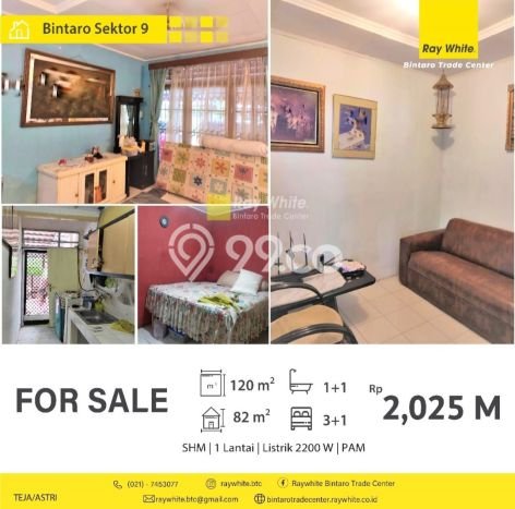 Hunian Nyaman Asri 3 KT Siap Pakai di Bintaro Jakarta Selatan Hunian Nyaman Asri 3 KT Siap Pakai di Bintaro Jakarta Selatan
