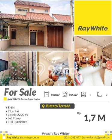 Hunian Nyaman Asri 3 KT Siap Pakai di Bintaro Tangerang Selatan Hunian Nyaman Asri 3 KT Siap Pakai di Bintaro Tangerang Selatan