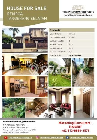 Dijual Rumah Mewah Megah Dengan View Eksklusif di Rempoa, Tangerang Dijual Rumah Mewah Megah Dengan View Eksklusif di Rempoa, Tangerang