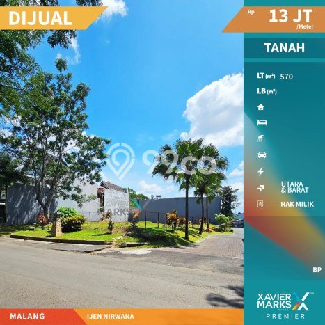 Tanah Dijual Lokasi Klojen, Malang Luas 570m2 Legalitas Aman Tanah Dijual Lokasi Klojen, Malang Luas 570m2 Legalitas Aman