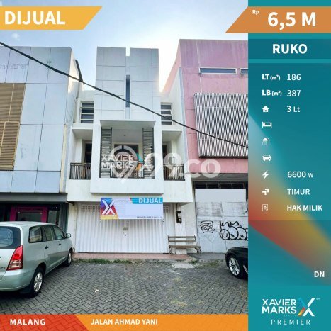 FOR SALE! Ruko di Blimbing Malang, LT 186m2, LB 387m2 FOR SALE! Ruko di Blimbing Malang, LT 186m2, LB 387m2