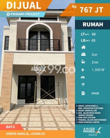 Rumah Modern Minimalis 3 KT Siap Huni di Junrejo Rumah Modern Minimalis 3 KT Siap Huni di Junrejo