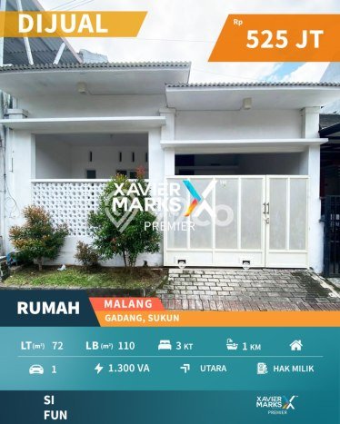 Rumah Modern Minimalis 3 Kamar Siap Huni di Sukun Rumah Modern Minimalis 3 Kamar Siap Huni di Sukun