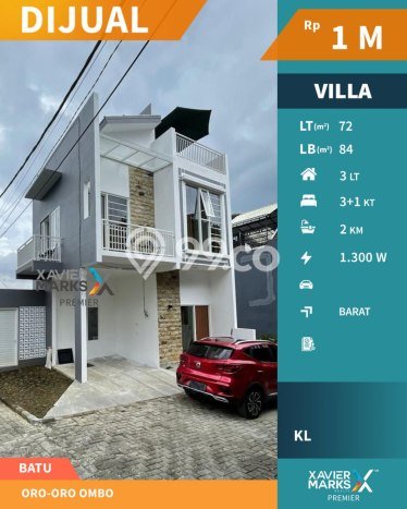 HARGA TERBAIK! Vila di Batu, Area 72m2m², Kawasan Potensial dengan prospek naik HARGA TERBAIK! Vila di Batu, Area 72m2m², Kawasan Potensial dengan prospek naik