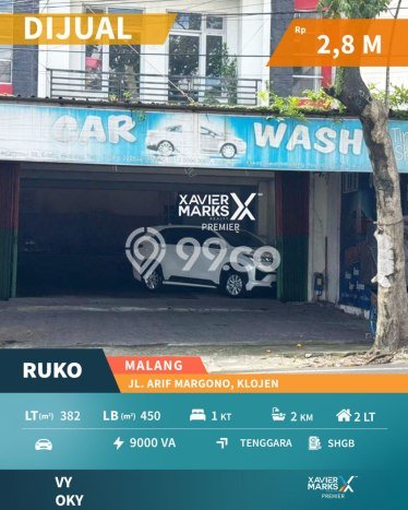 Unit Ruko Dijual di Klojen Malang Luas Bangunan 450m2 Unit Ruko Dijual di Klojen Malang Luas Bangunan 450m2