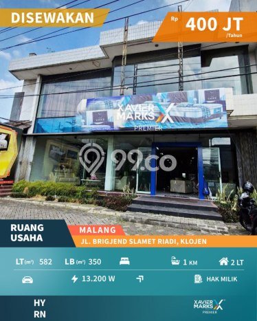 Komersial untuk disewa di Klojen punya LT 582m2 & LB 350m2 harga sewa kompetitif Komersial untuk disewa di Klojen punya LT 582m2 & LB 350m2 harga sewa kompetitif