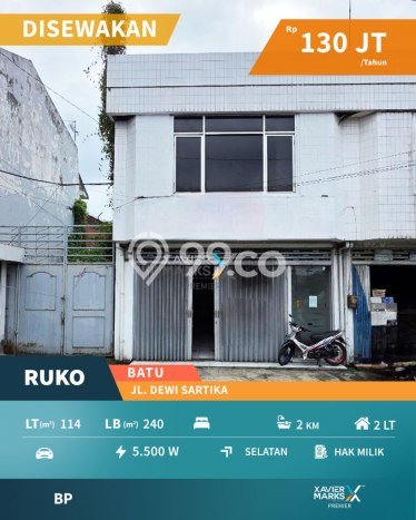 Komersial Disewa di Junrejo, Batu, LT 144m2 / LB 240m2 Komersial Disewa di Junrejo, Batu, LT 144m2 / LB 240m2