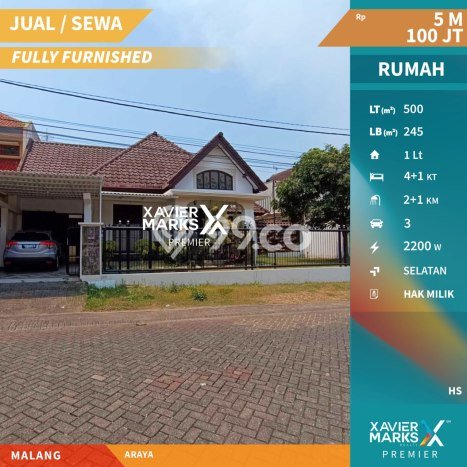 Rumah Mewah LB 245m2 Siap Huni Desain Elegan di Araya, Malang Rumah Mewah LB 245m2 Siap Huni Desain Elegan di Araya, Malang