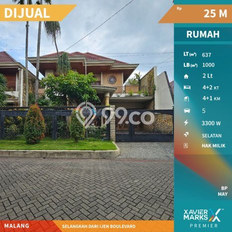 Hunian Eksklusif Dijual LT 637m2 di Klojen, Malang Hunian Eksklusif Dijual LT 637m2 di Klojen, Malang