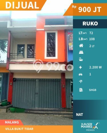 Ruko Bagus LT 72m2 LB 108m2 Dijual di Lowokwaru Malang Ruko Bagus LT 72m2 LB 108m2 Dijual di Lowokwaru Malang