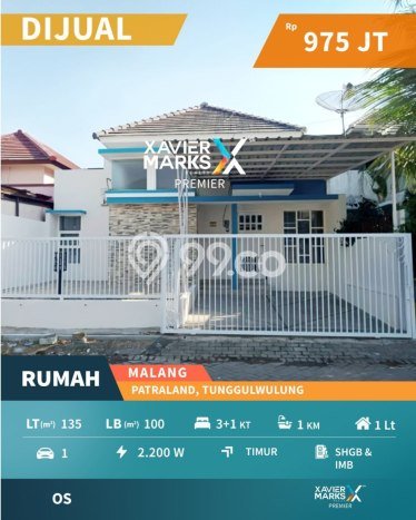 Jual Rumah Favorit Siap Huni LB 100m2 di Lowokwaru, Malang Jual Rumah Favorit Siap Huni LB 100m2 di Lowokwaru, Malang