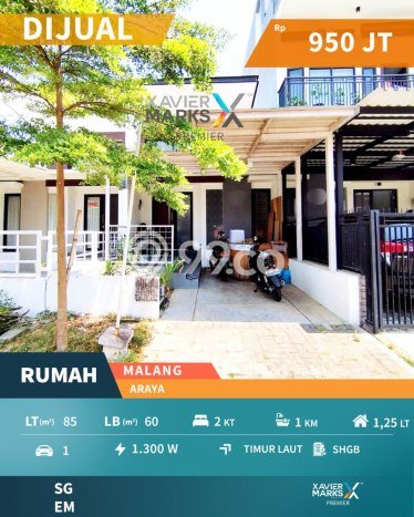 Jual Rumah Eksklusif 2 KT di Araya, Malang Jual Rumah Eksklusif 2 KT di Araya, Malang