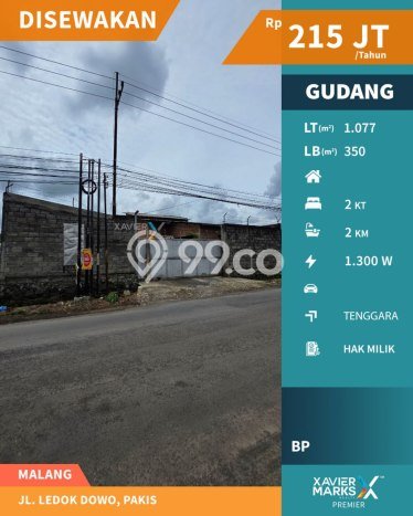 Gudang disewakan lokasi strategis Pakis Malang 350m2 Gudang disewakan lokasi strategis Pakis Malang 350m2
