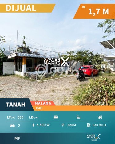 Tanah Dijual Lokasi Dau, Malang Luas 530m2 Legalitas Aman Tanah Dijual Lokasi Dau, Malang Luas 530m2 Legalitas Aman