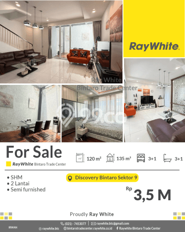 Rumah Elit LB 135m2 Siap Huni Desain Elegan di Bintaro, Tangerang Selatan Rumah Elit LB 135m2 Siap Huni Desain Elegan di Bintaro, Tangerang Selatan