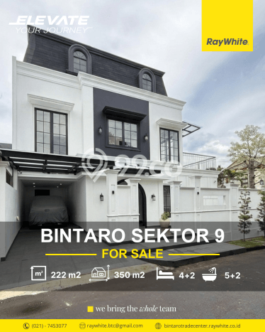 For Sale! Luxury House LT 222m2 Desain Elegan di Bintaro For Sale! Luxury House LT 222m2 Desain Elegan di Bintaro