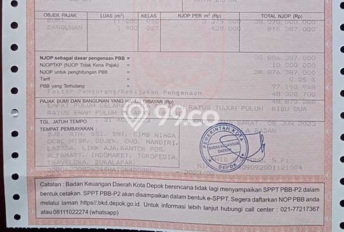 Dijual Tanah Lokasi Depok II, Depok Seluas 11000m2 Dijual Tanah Lokasi Depok II, Depok Seluas 11000m2