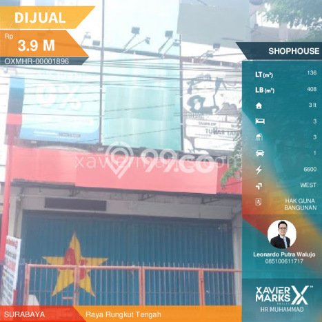 Ruko Usaha Dijual di Rungkut Surabaya LT 136m2 & LB 408m2 Ruko Usaha Dijual di Rungkut Surabaya LT 136m2 & LB 408m2