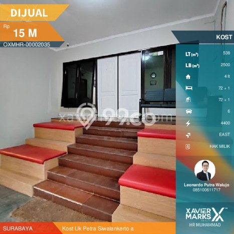FOR SALE Kost 72 Kamar, 72 Kamar Mandi di Wonocolo, Surabaya, Luas 2500m2 FOR SALE Kost 72 Kamar, 72 Kamar Mandi di Wonocolo, Surabaya, Luas 2500m2