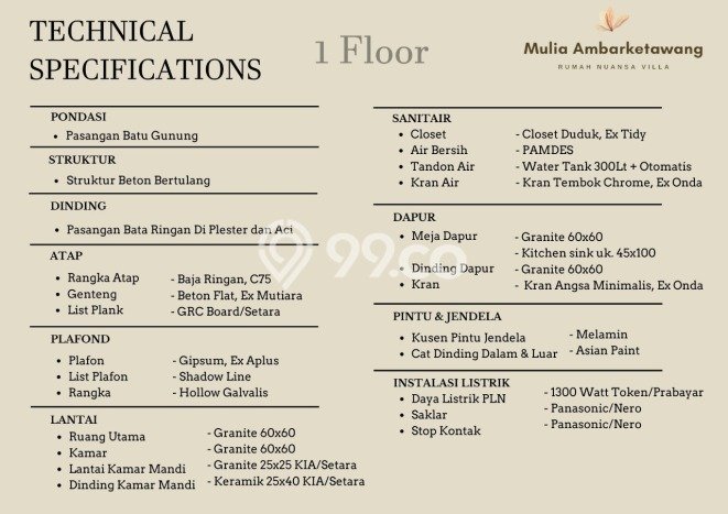 Rumah Nuansa Villa di Sleman Include Mezzanine One Gate System Rumah Nuansa Villa di Sleman Include Mezzanine One Gate System