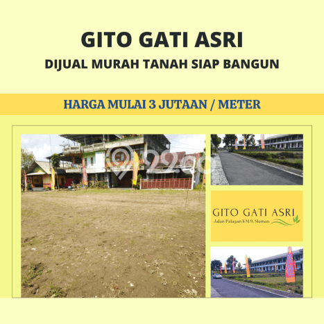 Tanah Murah Sleman Jalan Gito Gati Tepi Jalan Aspal 6 M Tanah Murah Sleman Jalan Gito Gati Tepi Jalan Aspal 6 M