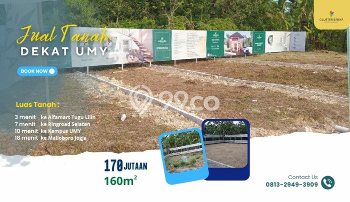 Tanah di Jetis, Bantul Luas 160m2 Dijual Segera Tanah di Jetis, Bantul Luas 160m2 Dijual Segera
