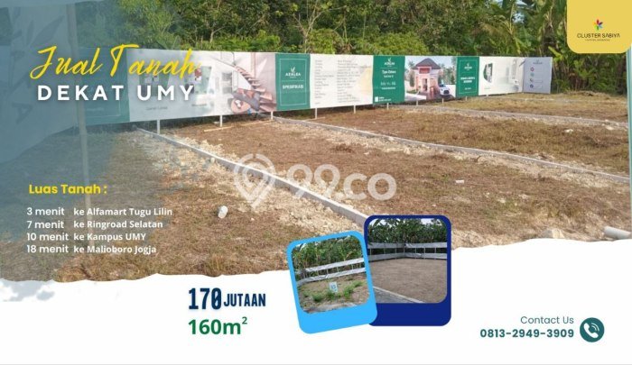 Tanah Dijual Lokasi Kasihan, Bantul Luas 160m2 Legalitas Aman Tanah Dijual Lokasi Kasihan, Bantul Luas 160m2 Legalitas Aman