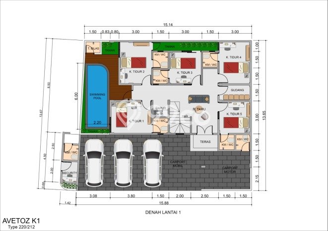 Dijual Kost di Kawasan Ngaglik, Sleman, Spesifikasi 11 KT, 11 KM, 220m2 Dijual Kost di Kawasan Ngaglik, Sleman, Spesifikasi 11 KT, 11 KM, 220m2