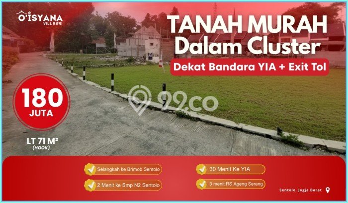 Tanah Kosong Dijual di Bantul dengan Area 71m2 Tanah Kosong Dijual di Bantul dengan Area 71m2