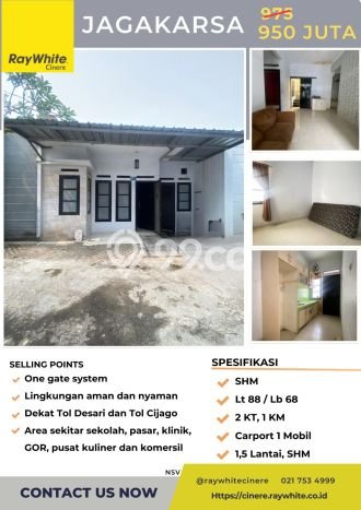 Rumah Nyaman di Jagakarsa, Jakarta Selatan, LT 88m² Bangunan 68m² Rumah Nyaman di Jagakarsa, Jakarta Selatan, LT 88m² Bangunan 68m²