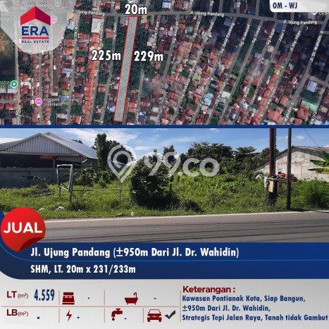 Tanah Kavling di Pontianak Kota Dijual dengan Luas 4559m2 Tanah Kavling di Pontianak Kota Dijual dengan Luas 4559m2