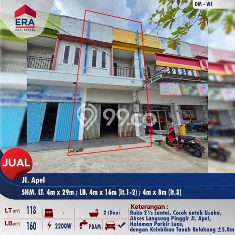 Unit Ruko Dijual di Pontianak Barat Pontianak 160m2 Unit Ruko Dijual di Pontianak Barat Pontianak 160m2