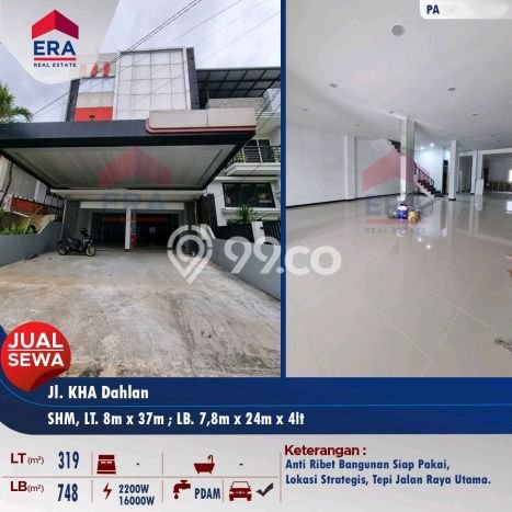 FOR SALE! Ruko di Pontianak Kota Pontianak, LT 319m2, LB 748m2 FOR SALE! Ruko di Pontianak Kota Pontianak, LT 319m2, LB 748m2