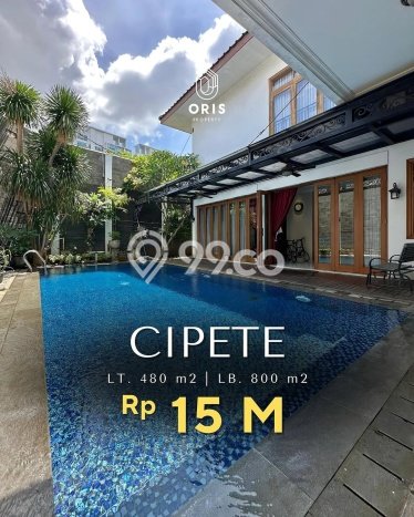 Ready to Use! Luxury House LT 480m2 Desain Modern di Cipete Ready to Use! Luxury House LT 480m2 Desain Modern di Cipete
