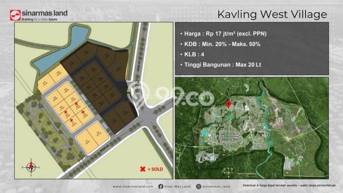 Dijual Tanah Lokasi BSD City, Tangerang Seluas 1750m2 Dijual Tanah Lokasi BSD City, Tangerang Seluas 1750m2