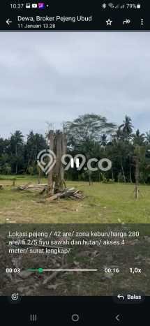 Tanah di Ubud, Gianyar Luas 4200m2 Dijual Segera Tanah di Ubud, Gianyar Luas 4200m2 Dijual Segera