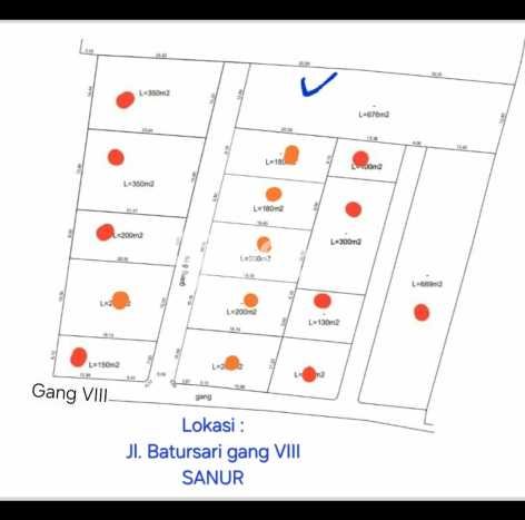 Untuk Dijual Tanah di Denpasar, Luas 100m2 SHM Untuk Dijual Tanah di Denpasar, Luas 100m2 SHM