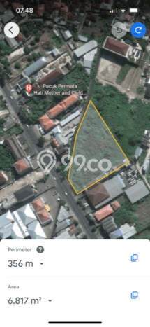 Kavling Tanah untuk Dijual di Padangsambian Kelod, Denpasar, Luas 7430m2 Kavling Tanah untuk Dijual di Padangsambian Kelod, Denpasar, Luas 7430m2