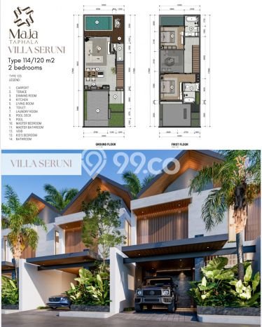 Hunian Terbaik! Vila Kawasan , Area 114m2m², Kondisi Prima Hunian Terbaik! Vila Kawasan , Area 114m2m², Kondisi Prima