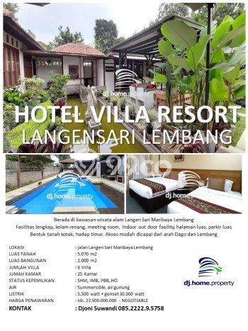 Jual Hotel Premium di Lembang, Luas 2000m2m², Jalan Utama, Kawasan Komersial Jual Hotel Premium di Lembang, Luas 2000m2m², Jalan Utama, Kawasan Komersial