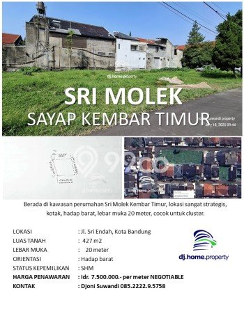 Tanah Strategis Dijual di Regol Bandung 427m2 Tanah Strategis Dijual di Regol Bandung 427m2