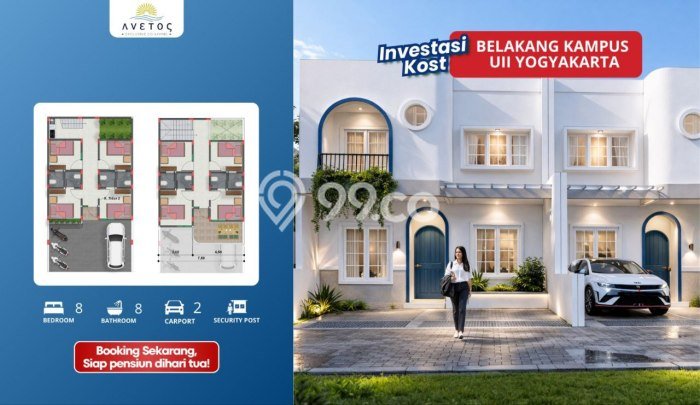 Unit Kost Dijual di Kawasan Ngaglik Sleman dengan 11 KT Unit Kost Dijual di Kawasan Ngaglik Sleman dengan 11 KT
