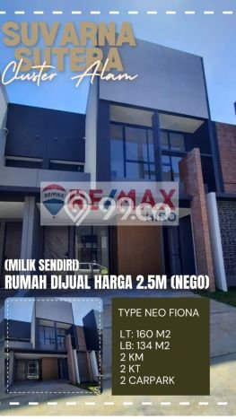 Rumah Minimalis 2 KT di Suvarna Sutera Tangerang Unfurnished Rumah Minimalis 2 KT di Suvarna Sutera Tangerang Unfurnished