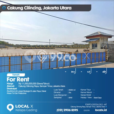 Tanah untuk Disewakan di Cilincing Jakarta Utara SHM Tanah untuk Disewakan di Cilincing Jakarta Utara SHM