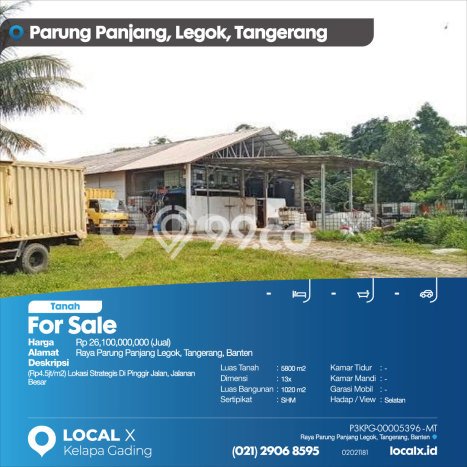 Lahan Dijual Lokasi Parung Panjang, Bogor dengan Luas Tanah 5800m2 dan Status SHM Lahan Dijual Lokasi Parung Panjang, Bogor dengan Luas Tanah 5800m2 dan Status SHM