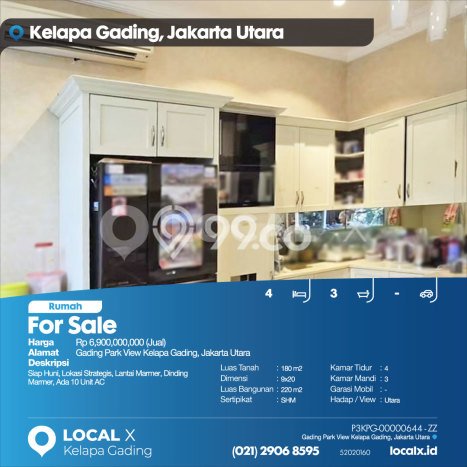 Siap Huni Rumah Mewah 4 Kamar di Kelapa Gading Dekat ke Mana Pun Siap Huni Rumah Mewah 4 Kamar di Kelapa Gading Dekat ke Mana Pun