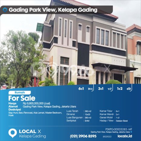 Siap Huni Rumah Mewah 6 Kamar di Kelapa Gading Dekat ke Mana Saja Siap Huni Rumah Mewah 6 Kamar di Kelapa Gading Dekat ke Mana Saja