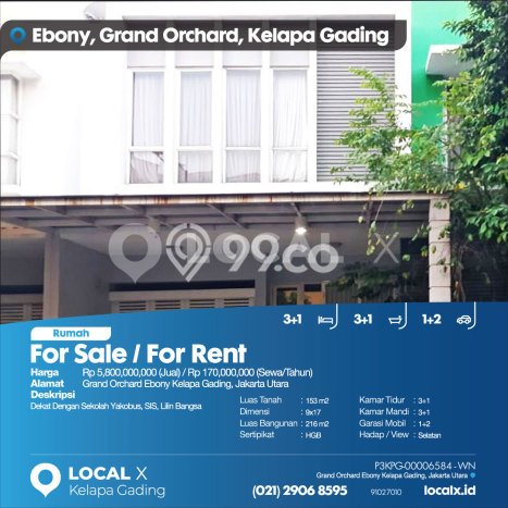 Dijual Rumah Premium dengan Fasilitas Sekitar Lengkap di Kelapa Gading, Jakarta Utara Dijual Rumah Premium dengan Fasilitas Sekitar Lengkap di Kelapa Gading, Jakarta Utara